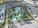 Aerial view of a well-designed miniature golf course with water features and landscaping at 2600 N Ocean Blvd. # 807, Myrtle Beach, SC 29577