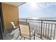 Balcony view overlooking a sandy beach with views of the ocean at 2600 N Ocean Blvd. # 807, Myrtle Beach, SC 29577