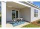 Relaxing covered patio with outdoor seating and a view of the backyard at 417 Flank St., Myrtle Beach, SC 29588