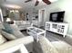 An open-concept living room with couches and a TV at 524 Pinehurst Ln. # 19D, Pawleys Island, SC 29585