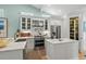 Beautiful kitchen with white cabinetry, stainless steel appliances, and marble countertops at 5361 Ocean Village Dr., Myrtle Beach, SC 29577