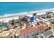Aerial view of a beachfront condo with the pin to locate it in the town at 625 N Waccamaw Dr. # 301, Murrells Inlet, SC 29576