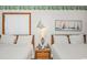 Comfortable bedroom with two beds, matching nightstands, and nautical artwork at 625 N Waccamaw Dr. # 301, Murrells Inlet, SC 29576