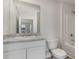 Bathroom featuring granite vanity, white cabinets, toilet, and shower and tub combo at 632 Culmen Ct., Myrtle Beach, SC 29588