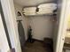 Efficient closet with storage solutions for organization, featuring shelving and hanging space at 6900 N Ocean Blvd. # 1505, Myrtle Beach, SC 29572