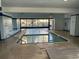 Indoor pool with a shallow depth and exterior view at 6900 N Ocean Blvd. # 1505, Myrtle Beach, SC 29572