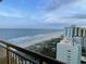 A stunning ocean view of the beach and surf, as seen from the condo balcony at 6900 N Ocean Blvd. # 1505, Myrtle Beach, SC 29572