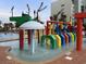 waterpark area with whimsical decorations and palm trees at 6900 N Ocean Blvd. # 1505, Myrtle Beach, SC 29572