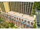 Aerial view of the resort showing the rooftop sun deck at 6900 N Ocean Blvd. # 735, Myrtle Beach, SC 29572