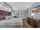 Beautiful bedroom featuring two beds, a dresser, and a large wall-mounted TV at 6900 N Ocean Blvd. # 735, Myrtle Beach, SC 29572