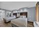Bright bedroom with two beds, accent lighting, and stylish furniture at 6900 N Ocean Blvd. # 735, Myrtle Beach, SC 29572