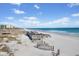 Scenic view of the beach and ocean, accessible via wooden walkways, perfect for beach strolls at 741 Retreat Beach Circle # B-1-F, Pawleys Island, SC 29585