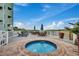 Outdoor hot tub with a seating area and views of the ocean at 9400 Shore Dr. # 506, Myrtle Beach, SC 29572