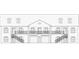 Architectural blueprint of a two-story condo building with garages, staircases, and detailed facade elements at 1411 Gooseneck Place # 202 Middle, Murrells Inlet, SC 29576