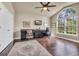 Spacious office featuring a large arched window and granite counter area with storage at 152 Creek Harbour Circle, Murrells Inlet, SC 29576