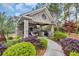 Outdoor kitchen with tv, bar seating, grill, and stone facade at 152 Creek Harbour Circle, Murrells Inlet, SC 29576