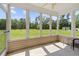 Relaxing screened porch offering peaceful views of the expansive backyard at 270 Moulton Dr., Longs, SC 29568