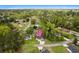 An expansive aerial view of the property surrounded by dense, natural landscaping at 503 Alston St., Conway, SC 29527