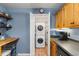 A laundry space with a stacked washer and dryer at 503 Alston St., Conway, SC 29527