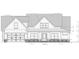 Front elevation of a home featuring a two-car garage, covered porch, stone veneer, and symmetrical window placement at 804 Edisto Ct., Myrtle Beach, SC 29588