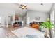 Spacious open-concept living room with view of kitchen and dining area, great for entertaining at 232 Marbella Dr., Murrells Inlet, SC 29576