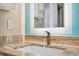 Modern bathroom sink with granite vanity and updated faucet at 7200 N Ocean Blvd. # 1053, Myrtle Beach, SC 29572