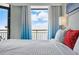 Serene main bedroom offers natural light and picturesque ocean views for a peaceful and relaxing atmosphere at 7200 N Ocean Blvd. # 1053, Myrtle Beach, SC 29572