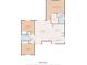 Detailed floor plan showcases a home featuring three bedrooms, two bathrooms, a kitchen, and a living room at 105 Windsor Springs Rd., Conway, SC 29526