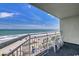 Balcony overlooking beautiful ocean views, perfect for relaxation and enjoying the coastal scenery at 1105 S Ocean Blvd. # 502, Myrtle Beach, SC 29577