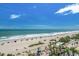 Expansive beach view showcasing beautiful blue ocean, sandy beach, and clear blue sky at 1105 S Ocean Blvd. # 502, Myrtle Beach, SC 29577