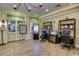 Well-appointed business center with computers, printer, and cozy seating for remote work at 1105 S Ocean Blvd. # 502, Myrtle Beach, SC 29577