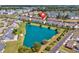 Scenic aerial view of condo complex highlighting the surrounding ponds and community amenities at 117 Butkus Dr. # 5, Myrtle Beach, SC 29588