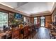 A beautiful wooden bar featuring a brick wall, wooden accents, and ample seating for patrons at 120 Wraggs Ferry Rd., Georgetown, SC 29440