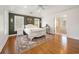 Bright bedroom with an ensuite bathroom and green accent wall at 120 Wraggs Ferry Rd., Georgetown, SC 29440
