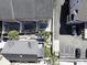 Overhead view of multiple in-ground pools adjacent to parking and private outdoor spaces at 1210 A S Ocean Blvd., Surfside Beach, SC 29575