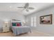 Bright bedroom offering natural light, light blue walls, and nautical-themed decorations at 1210 A S Ocean Blvd., Surfside Beach, SC 29575