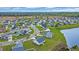 Aerial shot of a residential neighborhood showcasing well-kept lawns and the surrounding natural landscape at 1340 Valor Rd., Conway, SC 29527