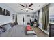 Large bedroom with a ceiling fan and lots of closet space and storage at 1340 Valor Rd., Conway, SC 29527