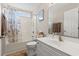 Bathroom featuring a shower/tub combination, window, and modern fixtures at 176 Somerworth Circle, Surfside Beach, SC 29575