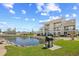 Condo with a lovely pond view and grassy area with grill at 1950 Bent Grass Dr. # K, Surfside Beach, SC 29575