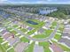 An aerial view of a quiet neighborhood with pond, offering a tranquil setting at 200 Palm Terrace Loop, Conway, SC 29526