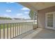 Screened porch featuring a ceiling fan and a view of the fenced backyard at 200 Palm Terrace Loop, Conway, SC 29526