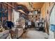Garage with an open interior filled with various items, offering ample storage space and potential at 205 Lander Dr., Conway, SC 29526