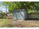 Backyard shed provides extra storage with a small window and is conveniently located at 205 Lander Dr., Conway, SC 29526