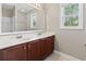 Double vanity in bathroom, complete with a large mirror and sink at 211 Oak Landing Dr., Conway, SC 29527