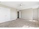 Spacious bedroom with carpet and neutral paint, featuring a ceiling fan at 211 Oak Landing Dr., Conway, SC 29527