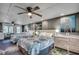 Bright bedroom featuring two beds, stylish decor, and a relaxing atmosphere at 329 46Th Ave. N, North Myrtle Beach, SC 29582