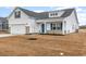 Charming two-story home featuring a 2-car garage, blue accents, and a welcoming front porch at 364 Hayloft Circle, Conway, SC 29526