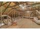 Unfinished attic space with exposed rafters, insulation, and ductwork at 621 Banks Dr. # 12-1, Myrtle Beach, SC 29588