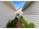 Landscaped brick walkway with an iron trellis leading to the home's entrance at 621 Banks Dr. # 12-1, Myrtle Beach, SC 29588